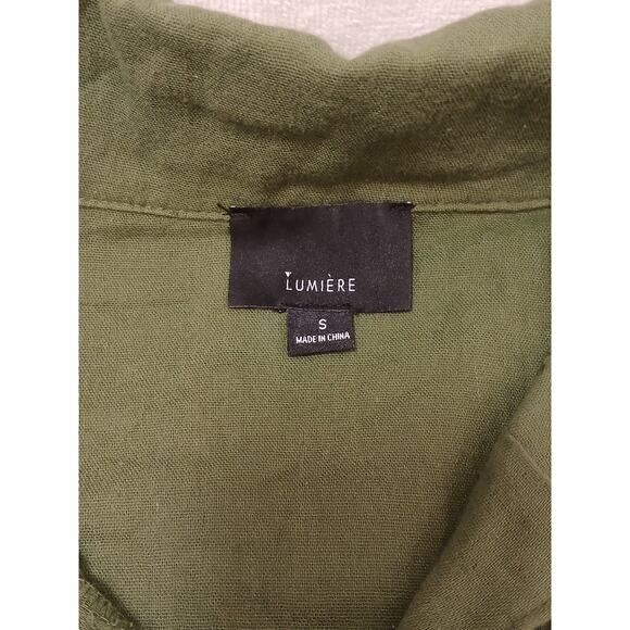 Lumiere Boiler Long Jumpsuit Size S Olive Cargo Gorp Safari Charlie's Angels - Picture 14 of 16